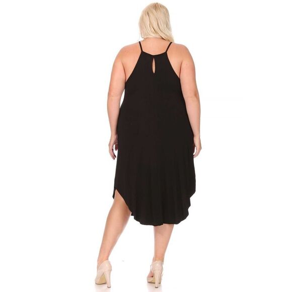 Womans Strappy Round Neck Ruched Dress W/ pockets Cobalt Green. X- large… - Picture 2 of 5